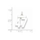 Sterling Silver/Rhodium-plated Polished Number 47 Charm QSS47
