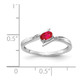 14k White Polished Oval Diamond Ruby Bypass Ring RM5740-RU-001-WA