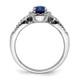 14K White Gold Lab Grown VS/SI FGH Dia and Oval Created Sapphire Ring RM5745-CSA-033-WLG