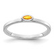 14k White Gold Bezel-set Marquise Citrine Ring RM4327-CI-W