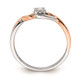 First Promise 14k White and Rose Gold Criss-Cross 1/20 carat Round Diamond Complete Promise/Engagement Ring RM6601E-010-WRAA