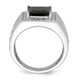 14K White Gold Lab Grown VS/SI FGH Dia and Onyx Side Crosses Men's Ring RM3687-OX-049-WLG