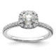 14K White Gold Eternal Promise Lab Grown VS/SI FGH Dia Halo Complete Ring RM6633E-035-7CWLG