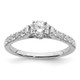 14K White Gold Lab Grown Diamond VS/SI FGH Complete Engagement Ring RM6554E-040-CWLG