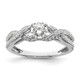 14K White Gold Lab Grown Diamond VS/SI FGH Twist Design Complete Eng RM5970E-045-CWLG
