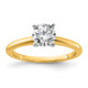 14K Two-Tone 1 carat Round VS/SI GH Lab Grown Diamond Solitaire 4 Prong Size 7 Engagement Ring RM5965R-100-7LG