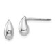 White Ice Sterling Silver Rhodium-plated Diamond Teardrop Post Earrings QW240