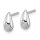 White Ice Sterling Silver Rhodium-plated Diamond Teardrop Post Earrings QW240