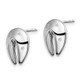 White Ice Sterling Silver Rhodium-plated Diamond Fortune Cookie Post Earrings QW472