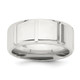 Sterling Silver Rhodium-plated 8mm Polished Fancy Band Size 13 QWB121RH-13