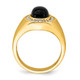 14K Lab Grown VS/SI FGH Dia and Oval Onyx Men's Ring RM7319-OX-028-YLG