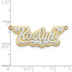 10k Yellow Gold and Rhodium 3D Diamond Name Plate 10XNA46