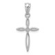 14k White Gold Passion Cross Charm REL117