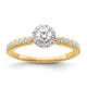 14K Two-Tone Lab Grown VS/SI FGH Dia Two Promises Halo Complete Eng Ring RM9215E-025-CWYLG