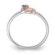 Sterling Silver Rhodium-plated Multi-color Enameled Flamingo Children's Ring QR6813-4
