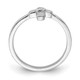 Sterling Silver Polished & Satin CZ Cross Children's Ring QR6502-3