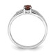 Sterling Silver Rhod-plated Diamond Garnet Ring QR7064JAN-7