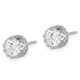 10k Tiara Collection White Gold 7mm Polished CZ Earrings 10YC404W
