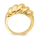 14k Polished Slanted Shrimp Dome Ring R726
