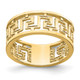 14K Polished Cut Out Greek Key Design Band R736