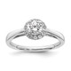 14K White Gold Eternal Promise Lab Grown VS/SI FGH Dia Halo Complete Ring RM2038E-050-CWLG