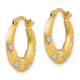 14K Madi K w/Rhodium Hoop Earrings SE2421