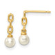 14k Madi K Polished 4mm Acrylic Bead Post Dangle Earrings SE3043
