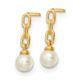 14k Madi K Polished 4mm Acrylic Bead Post Dangle Earrings SE3043