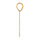 14k Brushed Border Script Number 36 Pendant SCN36