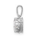 10k Tiara Collection White Gold Polished Heart CZ Pendant 10YC413W
