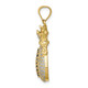 10K Black and Clear CZ Micro Pave Money Bag Pendant 10C1363