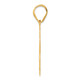 14k Brushed  Border Script Number 46 Pendant SCN46