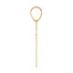 14k Brushed Border Script Number 21 Pendant SCN21