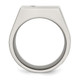 Chisel Titanium Polished CZ Signet Ring TB426-11