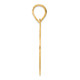 14k Brushed Border Script Number 39 Pendant SCN39