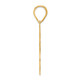 14k Brushed Border Script Number 66 Pendant SCN66