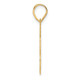 14k Brushed Border Script Number 98 Pendant SCN98