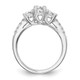 14K White Gold Lab Grown Diamond VS/SI FGH 3-Stone Complete Eng Ring RM2972E-050-8CWLG