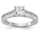 14K White Gold Lab Grown Diamond VS/SI FGH Peg Set Semi-mount Eng Ri RM2669E-035-7WLG