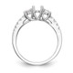 14K White Gold Lab Grown Diamond VS/SI FGH 3-Stone Complete Eng Ring RM2972E-033-7CWLG