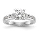 14K White Gold Lab Grown Diamond VS/SI FGH Peg Set Semi-mount Eng Ri RM2656E-024-7WLG