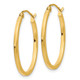 14k Lightweight Fancy Oval Hoop Earrings TC661