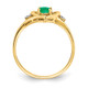 14k Emerald and Diamond Heart Ring XBS484