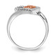14k White Gold and Rose Gold Diamond Heart Ring RM5718-013-WRA
