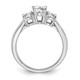 14K White Gold Lab Grown Diamond SI1/SI2, G H I, 3-Stone Complete Engagement Ring RM4229E-100-CWLG