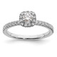 14K White Gold Eternal Promise Lab Grown VS/SI FGH Dia Halo Complete Ring RM6633E-018-5CWLG