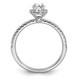 14K White Gold Eternal Promise Lab Grown VS/SI FGH Dia Halo Complete Ring RM6633E-018-5CWLG