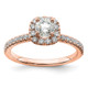 14K Rose Gold Eternal Promise Lab Grown VS/SI FGH Dia Halo Complete Ring RM6633E-035-7CRLG