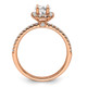 14K Rose Gold Eternal Promise Lab Grown VS/SI FGH Dia Halo Complete Ring RM6633E-035-7CRLG