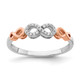 14k Rose Gold w/White Rhodium Diamond Infinity Ring RM5733-006-WRA